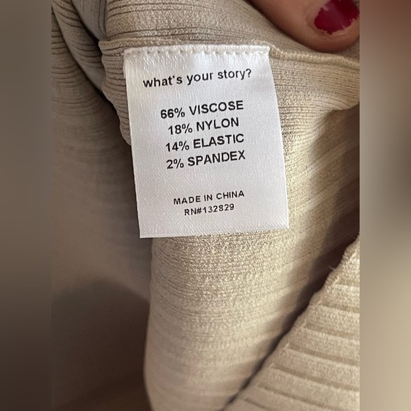 Weekend Stories NWT Neutral Beige Tan Bodycon/Stretch Mini Dress - Picture 7 of 8